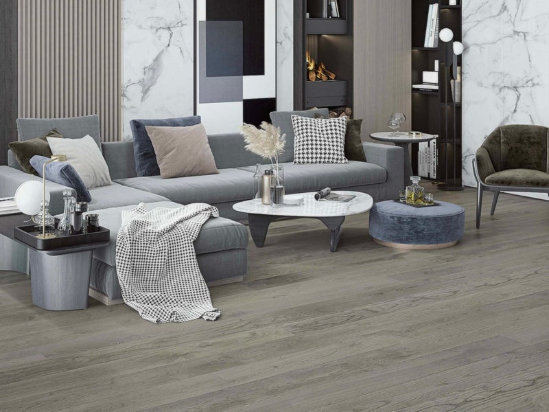 Oak Dusky Grey 1-strip engineered parquet